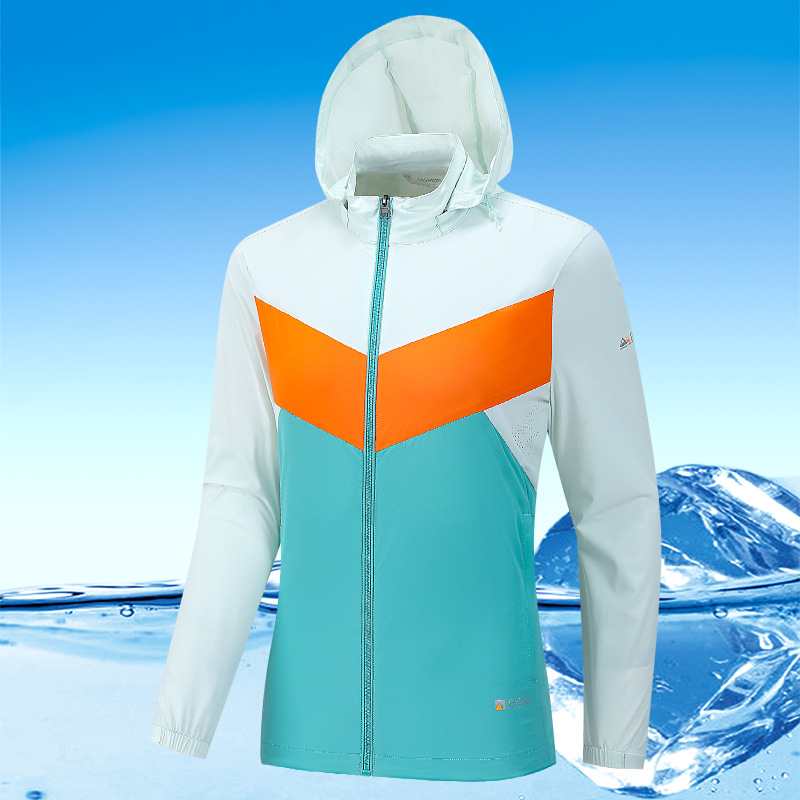 Manufacturer Customized Ice Silk Sun Protection Clothing Female Thin Jacket for Summer Breathable Cool Feeling Sports Sun-Protective Clothing Male Logo Sticker