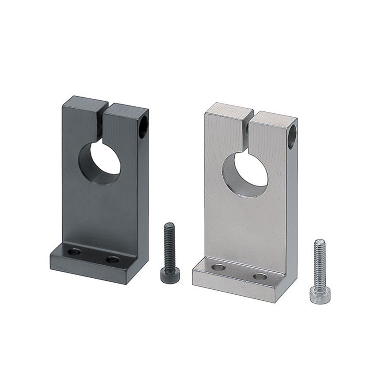 导向轴支座l型开口型 l型固定座 不锈钢管固定底座 l块光轴夹座