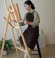 围裙画画专用女美术成人油画围兜工作服绘画防水长罩衣袖套护衣跨