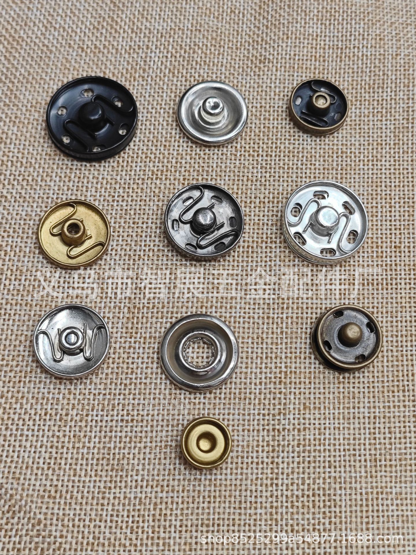 factory direct supply metal snap button hardware hidden hook woolen coat button alloy copper cover letter buckle wholesale