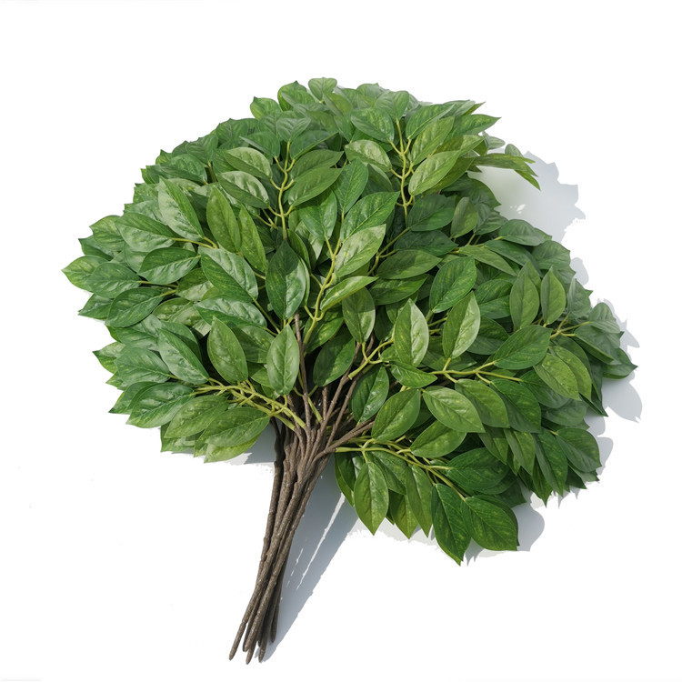 仿真椿树叶 豆花叶槐树叶 大树绿叶树枝园林造景装饰假树叶东莞