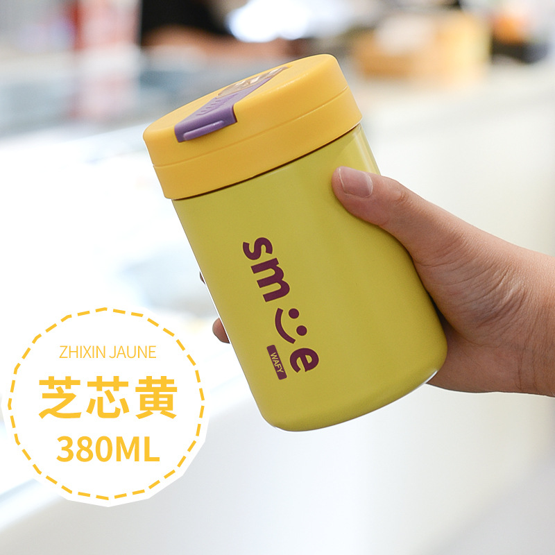 Thermal Insulation Cup Internet Celebrity Ton Children's Thermal Insulation Cup Stainless Steel Cup with Straw Male and Female Students Gift Portable Tumbler