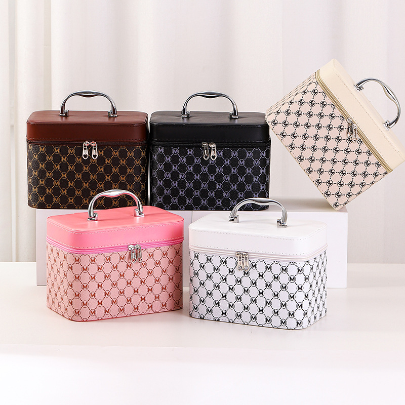 factory direct cosmetic case large capacity high-looking portable multi-functional storage waterproof portable cosmetic bag with mirror