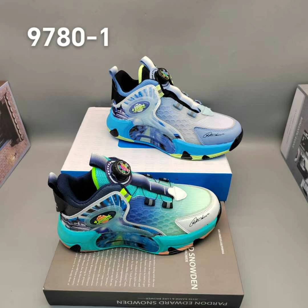 爱尚贝贝童鞋男童运动鞋2024秋季双网透气篮球鞋儿童跑步鞋9780-1