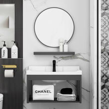 太空铝挂墙式洗手盆洗脸盆柜组合卫生间厕所小户型吊柜出租房简易