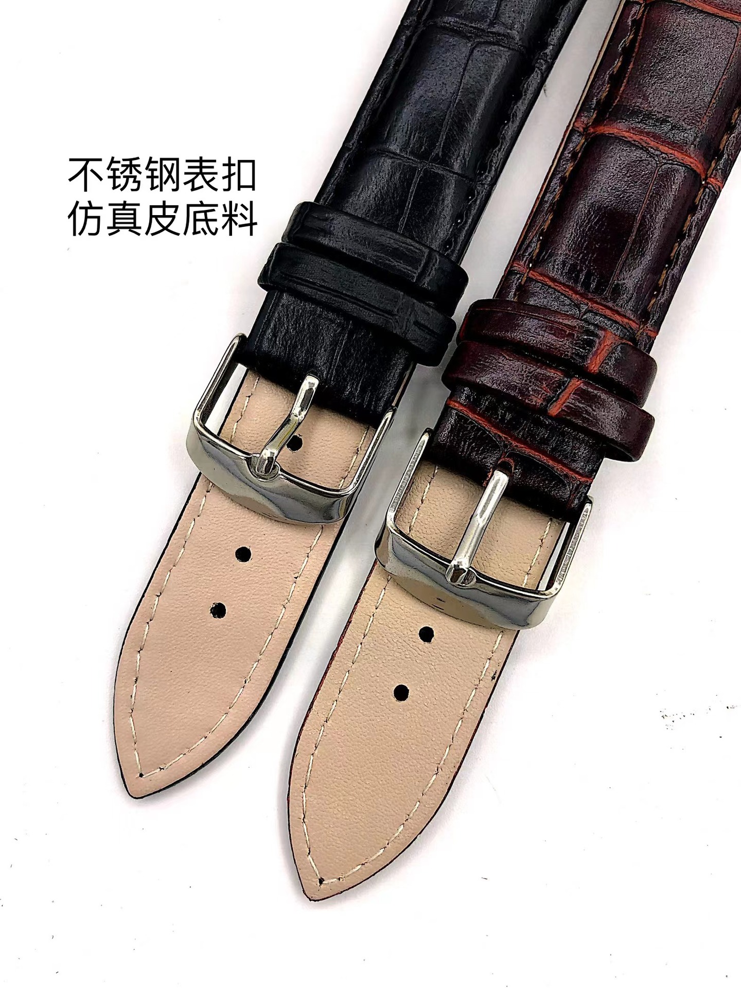 Wholesale Imitation Leather PU Bamboo Pattern Strap Crocodile Pattern Universal for Men and Women Watch Band Pin Buckle Accessories