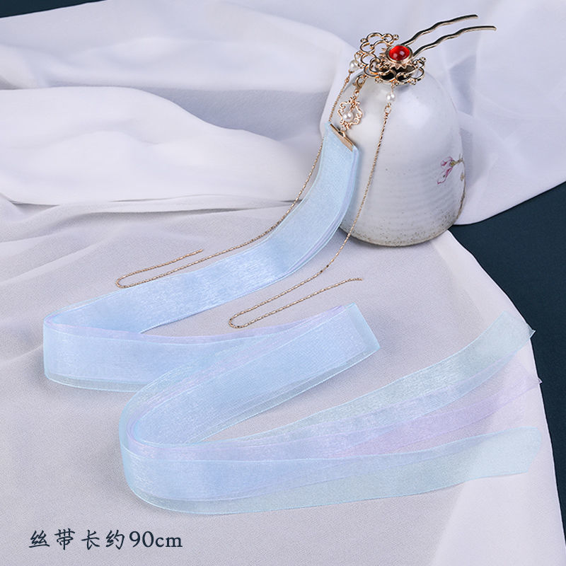 汉服头饰丝带后压头饰发带古苏飘带发钗宋制发饰古装明制配饰