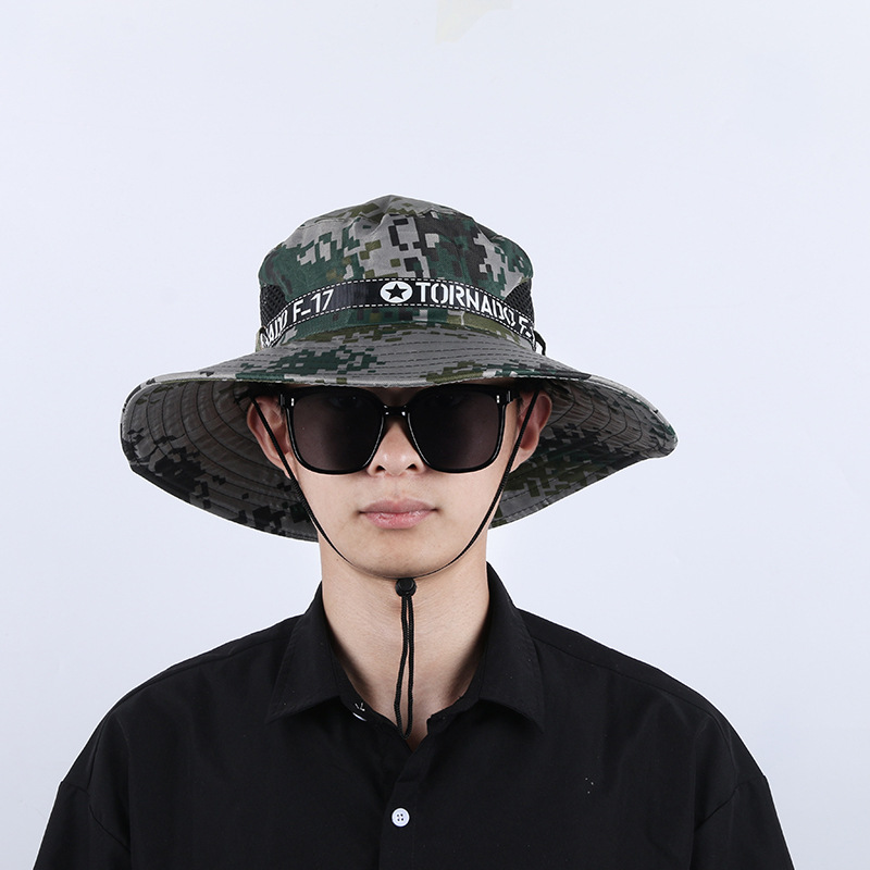 Sun Hat Men's Sunhat Summer Fishing Hat Outdoor Mountaineering Sun Big Brim Men Summer Sun Hat Wholesale