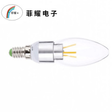 LED蜡烛灯玻璃泡e14 3W c35尖泡 拉尾 led灯丝蜡烛调光灯泡220v