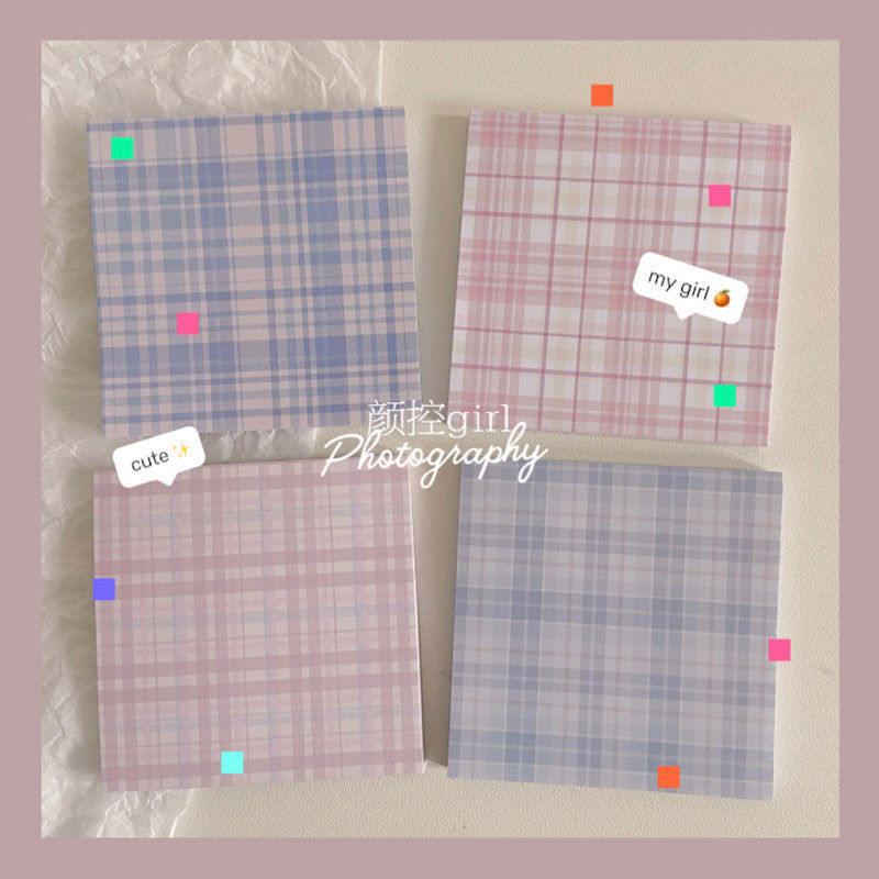 ins日系jk系列便签本学生可爱无粘性便利贴留言备忘录便签纸n次贴