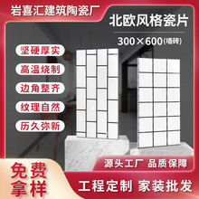 广东佛山300x600小方格瓷片墙砖ins北欧风格瓷片厨房卫生间内墙砖