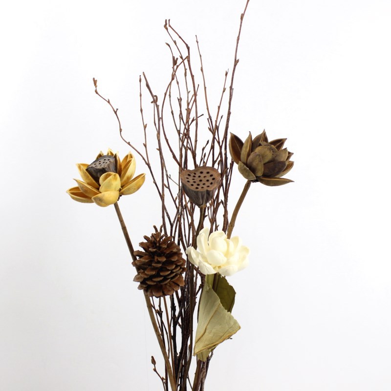 干莲蓬莲藕干花干莲花荷花干花装饰摆件花束落地花束插花组合