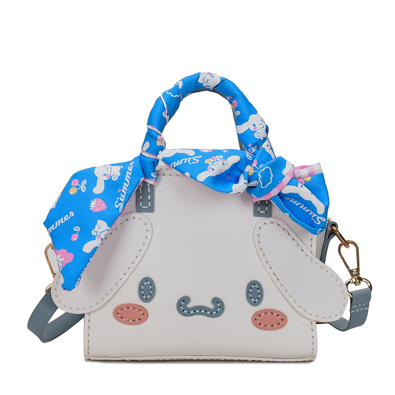 Women's Bag Handmade DIY Material Bag Homemade Japanese Cute Puppy Bow Portable Shoulder Bag Pu Messenger Bag