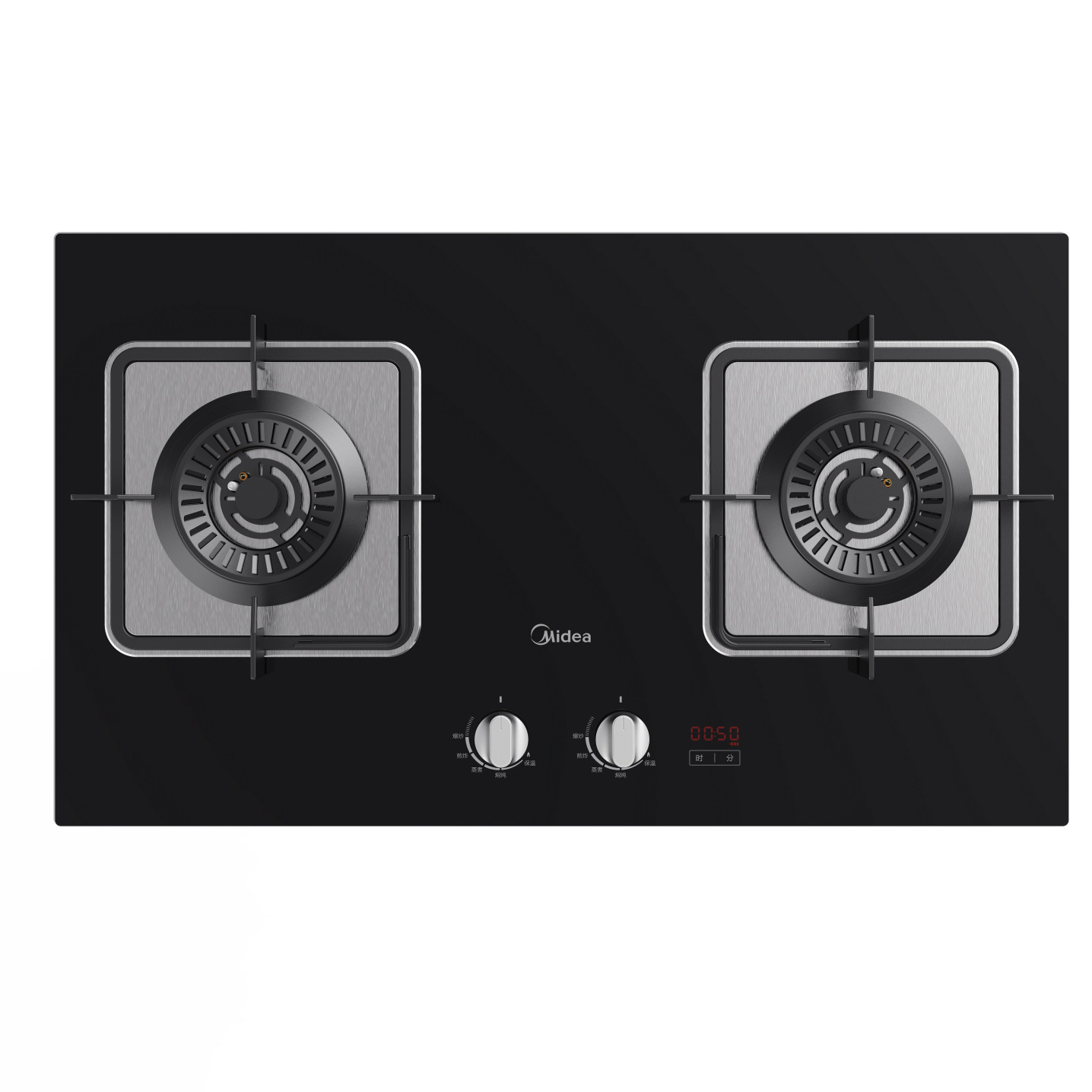 美的定时双灶嵌入式天然气灶液化气灶5kw猛火灶q62