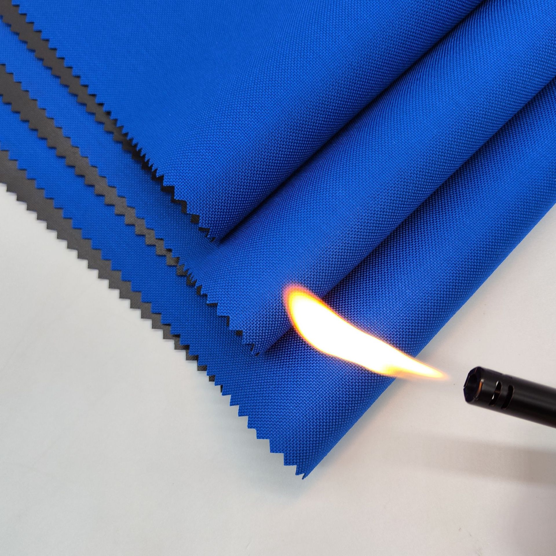 尼龙66牛津布500d 超强撕裂耐磨零秒阻燃 防污强防水耐寒pu阻燃