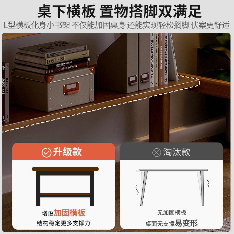 Solid Wood Desk Student Household Writing Desk Junior High School Student Study Table Simple Drawer Bedroom Adult Computer Desk Desktop