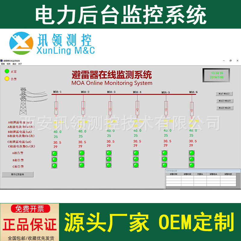 软件开发 电力后台监控系统 避雷器后台监控系统 后台软件 监控软