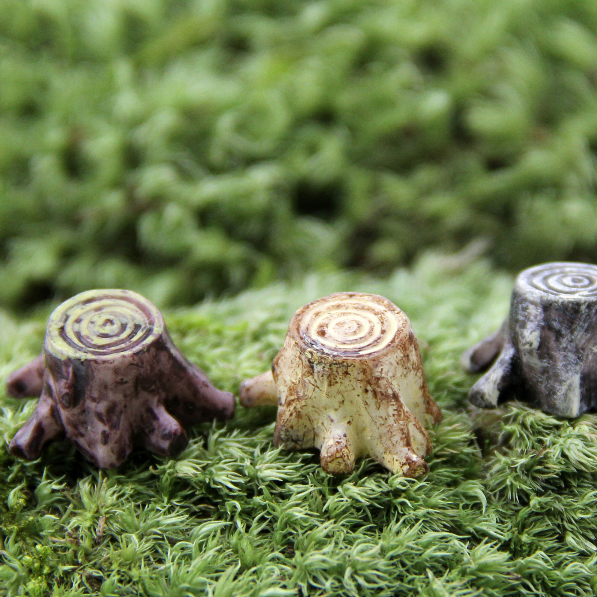 苔藓微景观装饰摆件 动漫卡通配件 zakka小树桩 小树凳子 批发