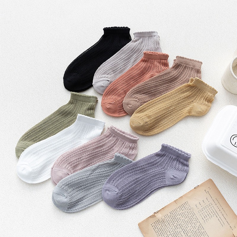 Polyester Cotton Bare Socks Socks Thin Low Top Socks Women's Cotton Socks Breathable Stall Supply Socks for Women