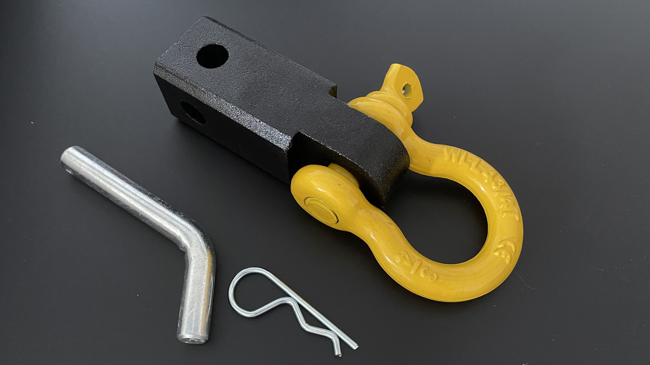 越野汽车改装保险杠方口u型卸扣拖车钩臂牵引连接器挂钩房车配件