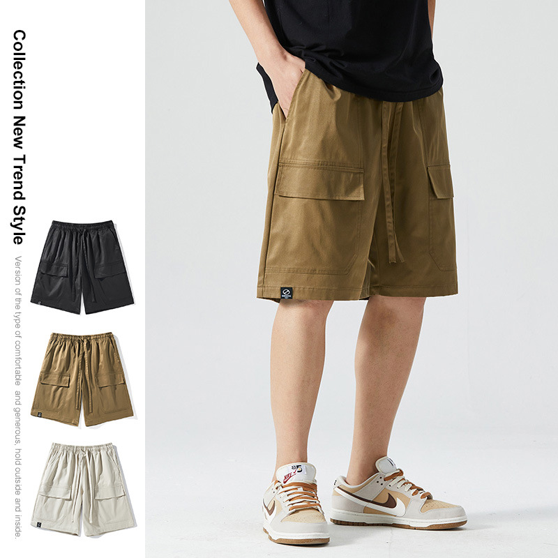 American Style Workwear Shorts Men's Summer Thin Fashion Brand Loose Casual Fifth Pants Student Straight Sports Pants