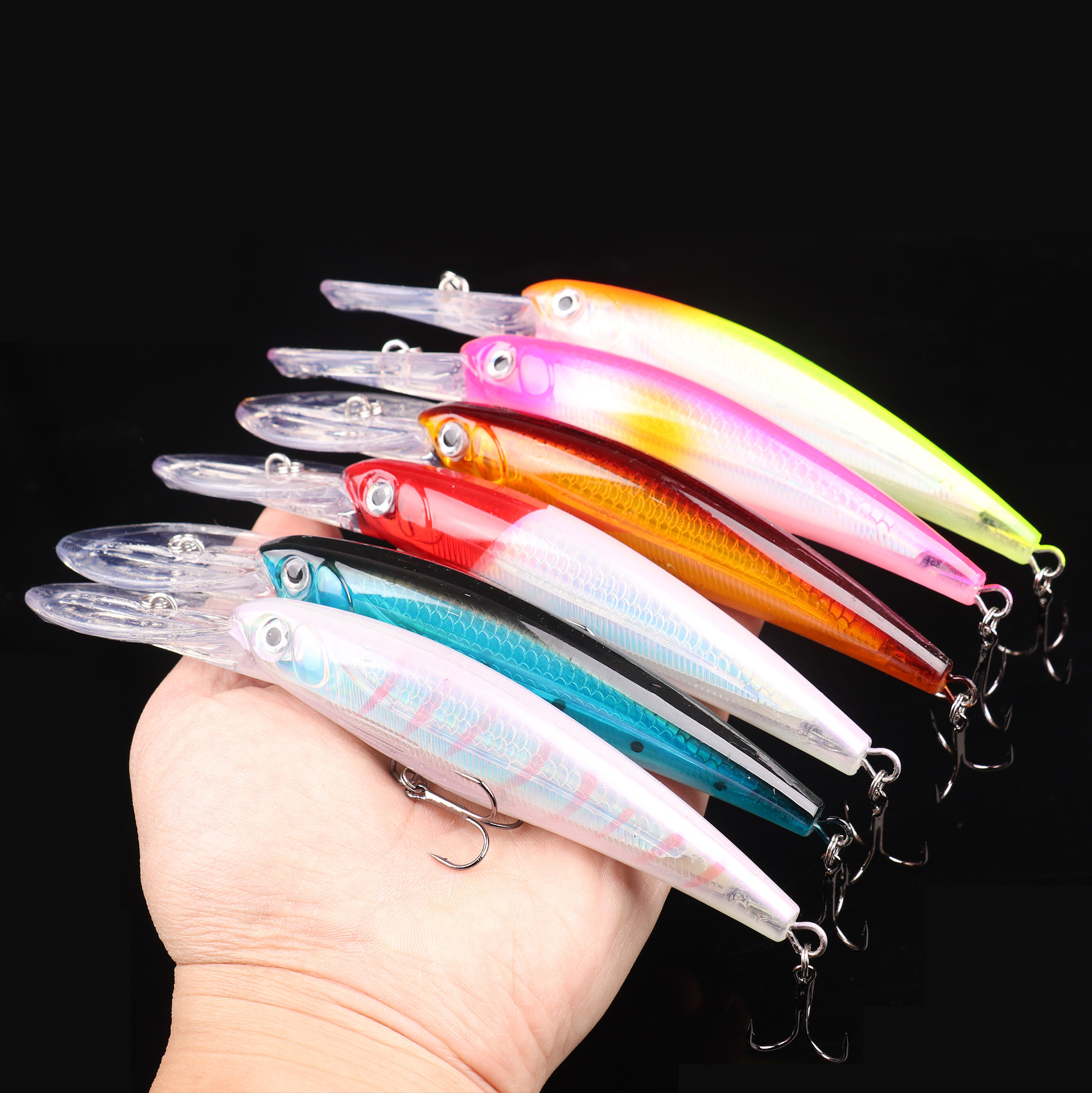 铁板路亚饵鱼形旋转亮片15g复合型亮片鱼饵仿真假饵渔具spinner