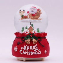 2024年新款圣诞节音乐盒装饰品圣诞树老人水晶球福袋创意礼品彩灯
