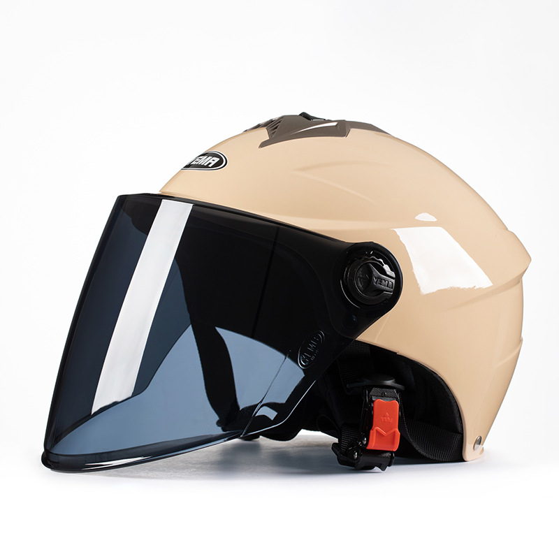 3c认证野马电动摩托车头盔男女半盔电瓶车安全帽夏季防晒防雨327s