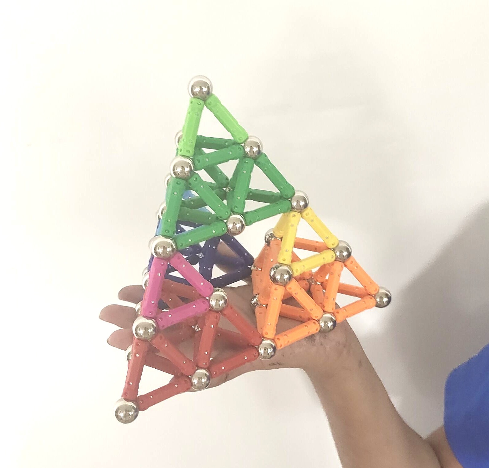 跨境注塑磁力棒巴克球拼搭益智玩具百变积木组合磁铁棒钢球