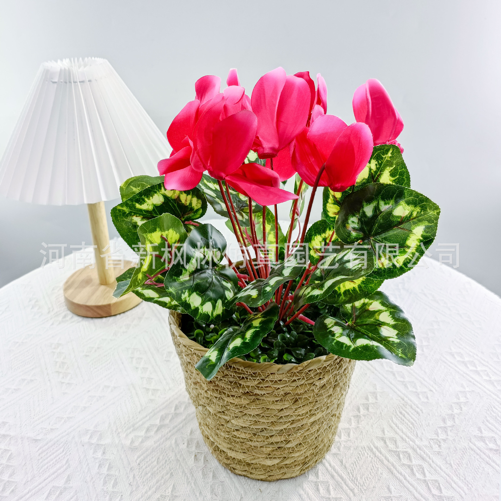 厂家仿真花仙客来盆栽仿真植物装饰花客厅阳台外贸单品假花盆景
