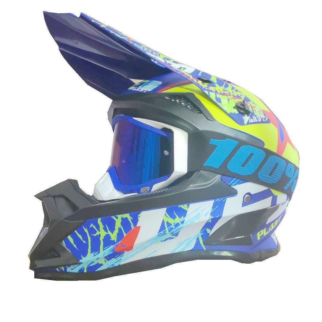 新款越野头盔男摩托车拉力盔机车山地骑行降速全覆式卡丁赛车头盔