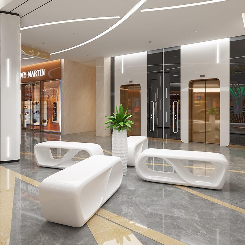 玻璃钢休闲倚创意日字型座椅休息区倚商场户外等候倚公共休息长凳