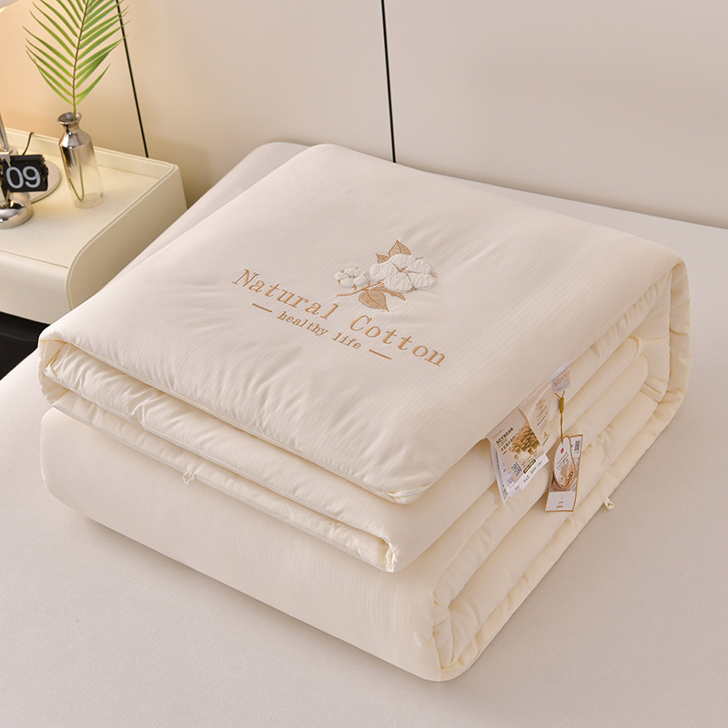 冬季加厚被子被芯a类母婴柔软双人冬被棉花朵朵大豆纤维被羽丝被