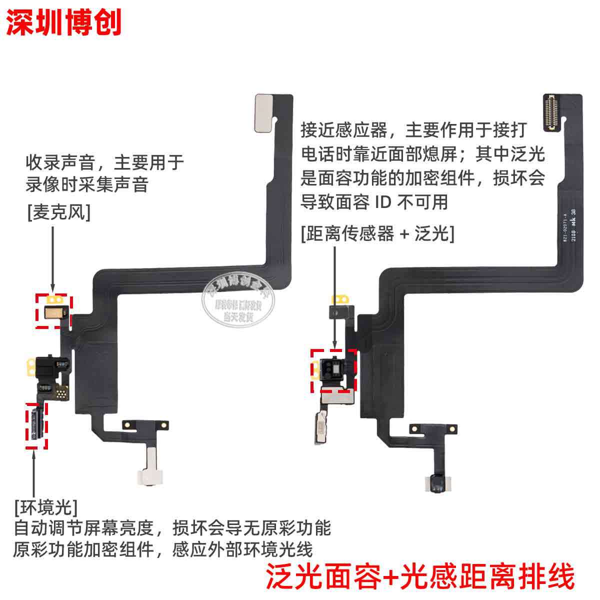 精诚鲁班距离感光排线 接近泛光传感器 适用苹果iphone-阿里巴巴