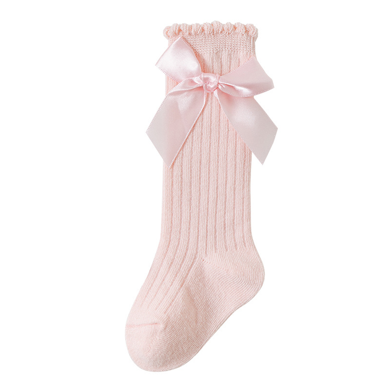 AliExpress New Baby Girl Bow Tube Socks Long Socks Sweet Children Spring and Summer