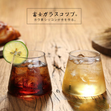 富士山玻璃杯加厚玻璃威士忌啤酒杯牛奶咖啡杯果汁饮料杯酒吧酒杯