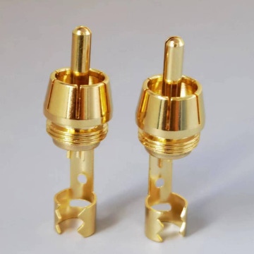 音响插头全铜镀镀镍6.35音频头单声道耳机麦克风插头6.3*43.