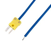 蓝色K型 带黄色插头 接线 热电偶线 测温探头 温度传感器