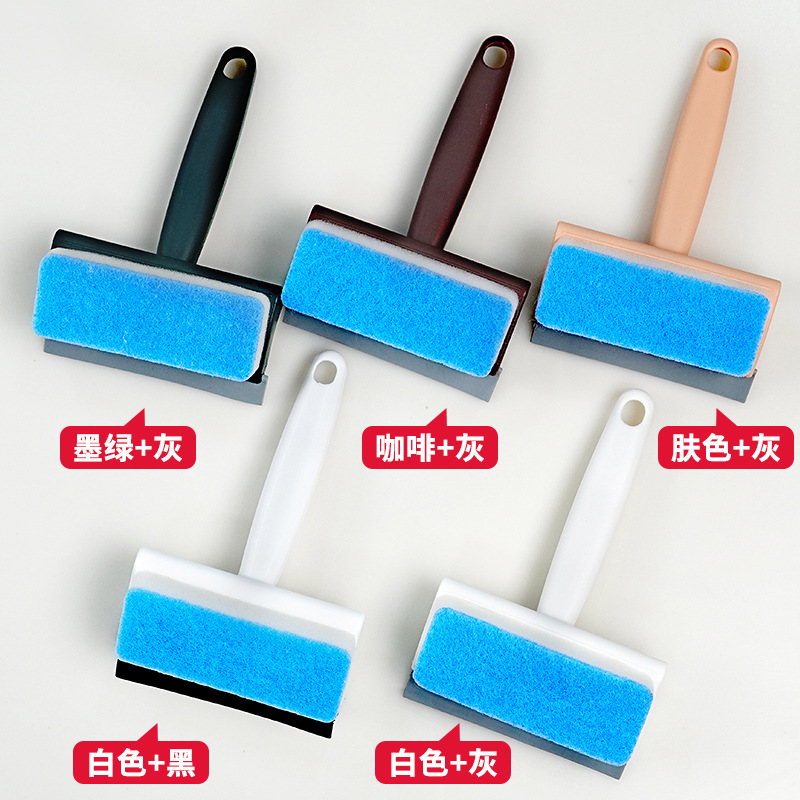 Glass Squeegee Household Cleaning Cleaning Window Glass Scraping and Washing Dual-Use Bathroom Toilet Glass Cleaner