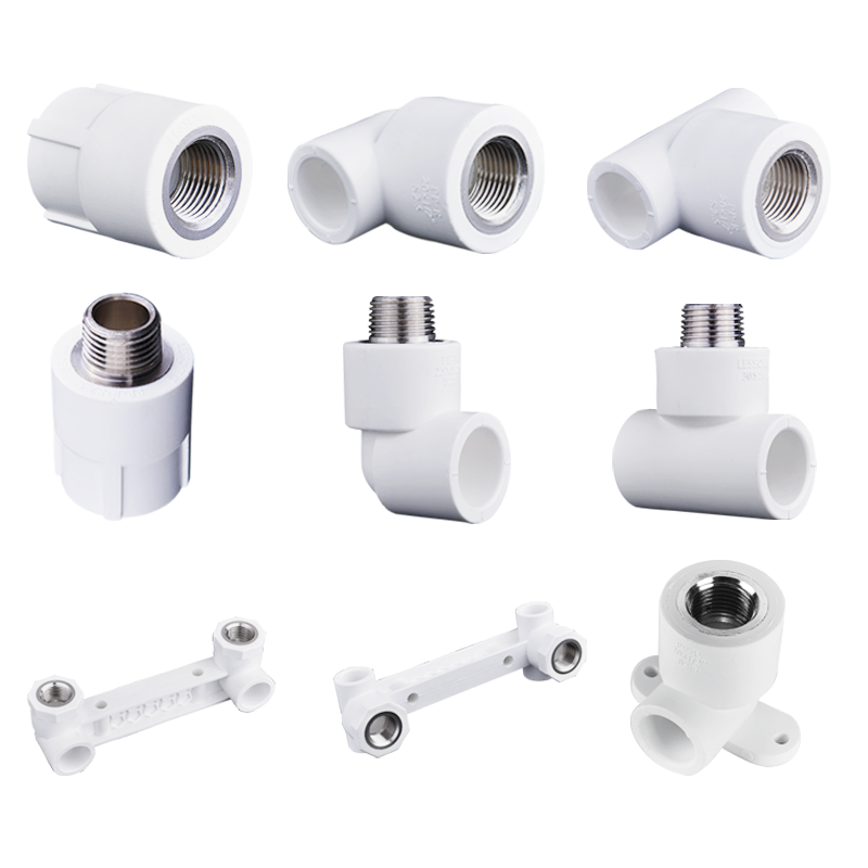 联塑ppr水管配件热熔4分20接头25阀门水管件大全内丝直接弯头活贝