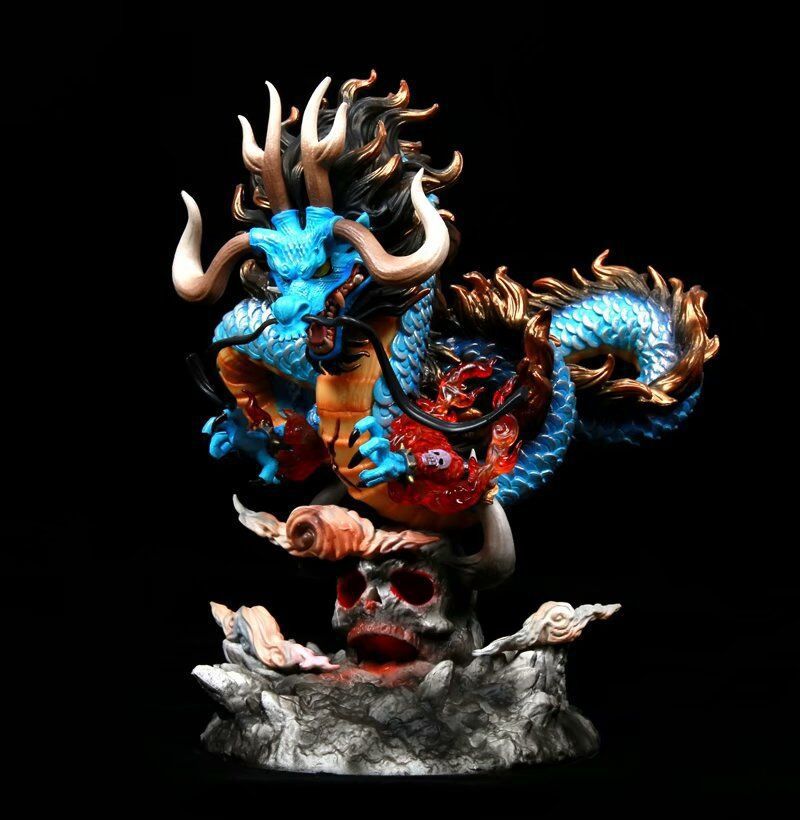 海贼王 四皇 g5兽化凯多 凯多龙 可发光 场景 盒装 手办摆件 模型