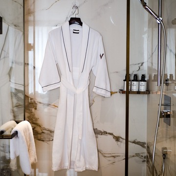 工厂万豪w酒店浴袍全棉四季浴衣柔软华夫格情侣睡袍spa美容院浴袍