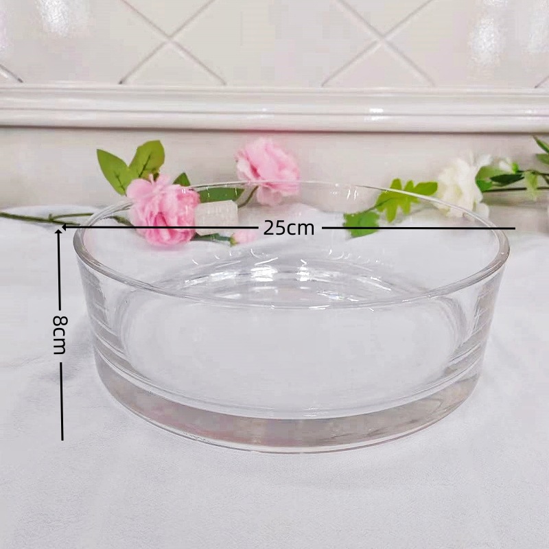 Factory Direct Sales Creative Japanese round Big Mouth Succulent Plant Micro Landscape Desktop Decoration Glass Vase Small Fish Tank