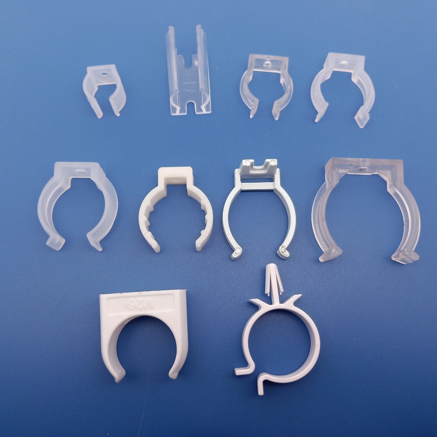 【批发】t5t6t8t10t12塑料灯管夹  透明灯管夹 圆管卡扣 固定座