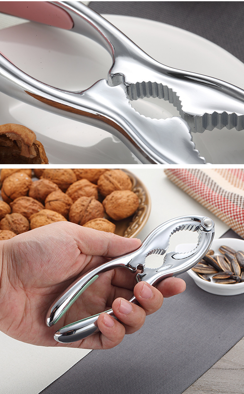 锌合金核桃夹坚果夹榛子夹钳子厨房小工具双夹口剥壳器大坚果钳