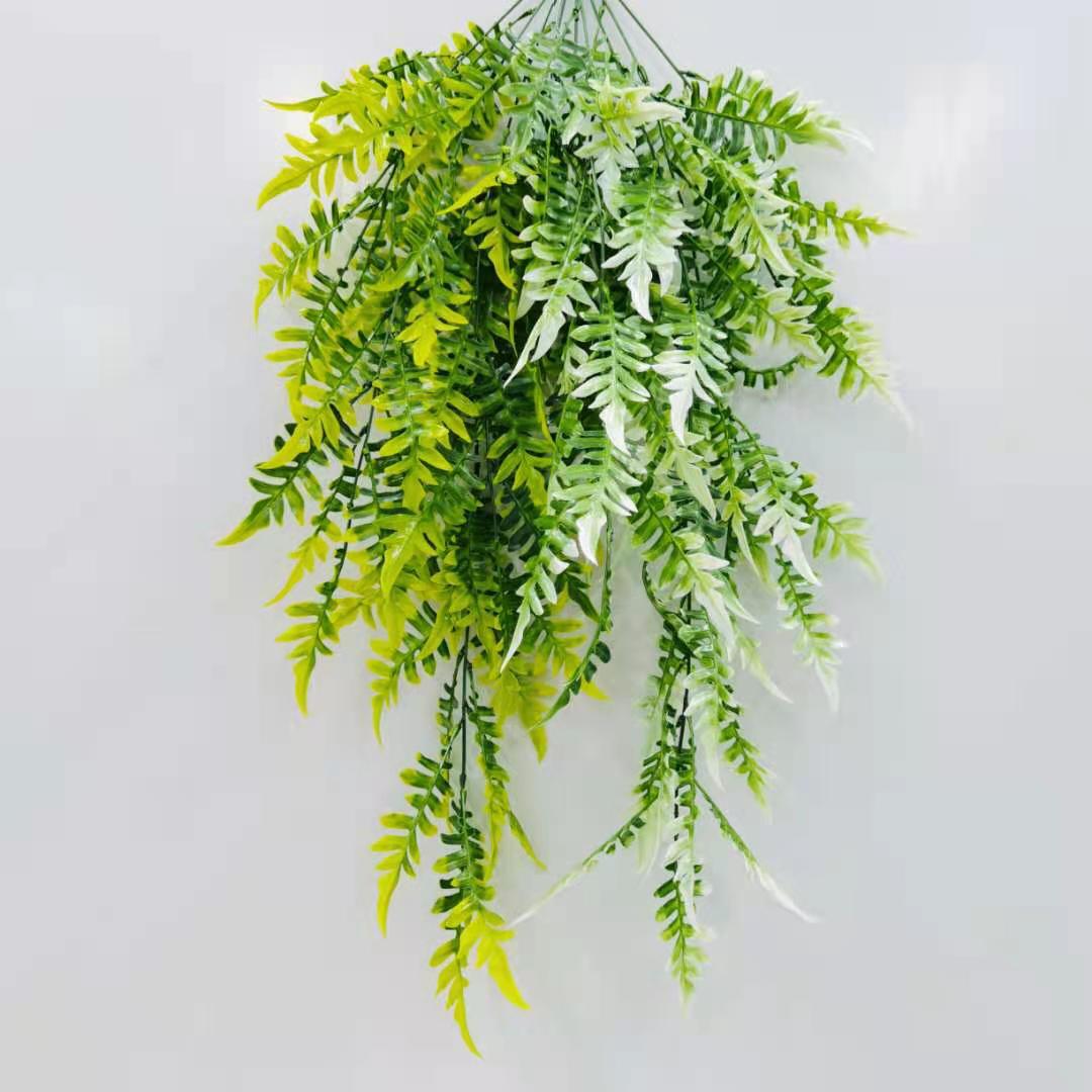 仿真蕨类植物波斯叶壁挂绿植排草垂挂植物墙婚庆壁挂大把束蕨草