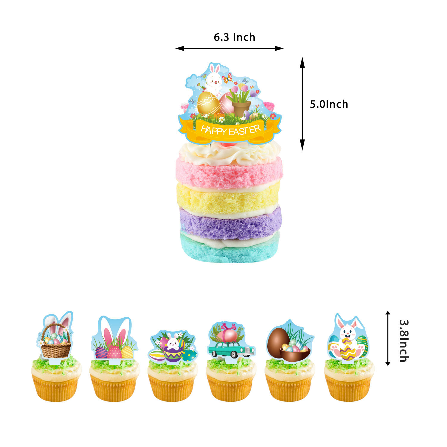 Easter Party Decoration Supplies Easter Background Fabric Tablecloth Cake Size Inserts Rubber Balloons Set