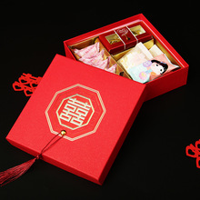 伴手回礼硬板纸盒喜糖盒喜字结婚包装盒子拎袋礼品礼物盒