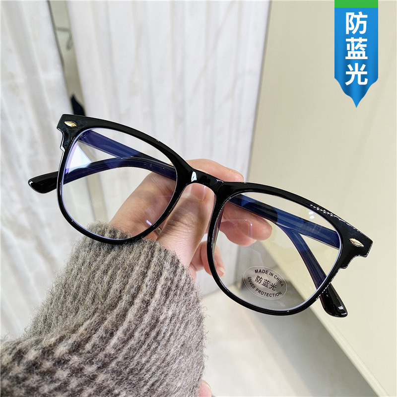 新款复古防蓝光眼镜时尚简约款平光镜 女大素颜神器ins风框架眼镜