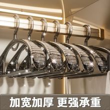 透明宽肩无痕衣架家用挂衣晾衣架防滑肩角服装店水晶加粗衣服撑子